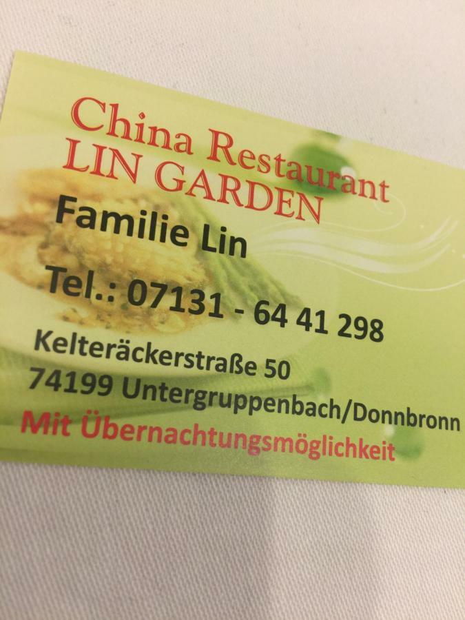 Hotel Gaststaette Lin Garden Untergruppenbach Exteriér fotografie
